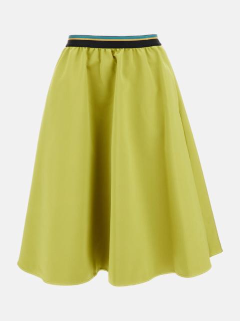 Plan C Flared duchesse satin skirt.
