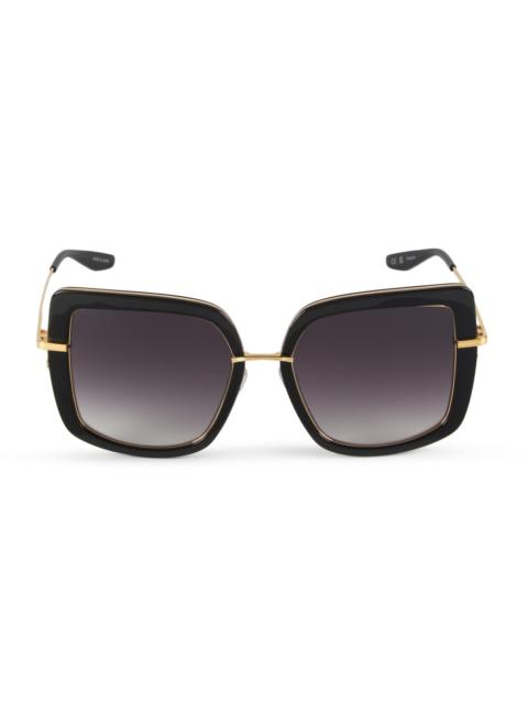 BARTON PERREIRA Women's 56MM Margret Square Sunglasses - Gold Black