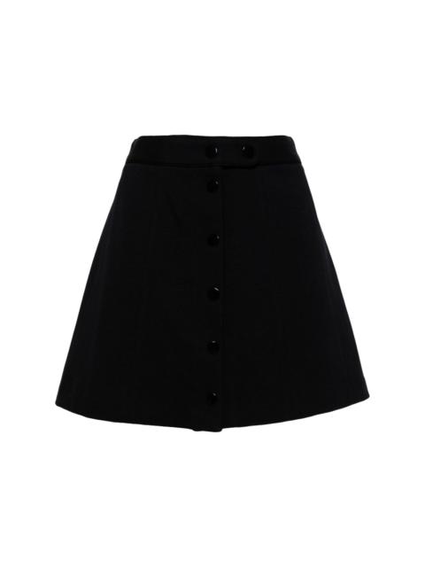 high-waisted A-line miniskirt