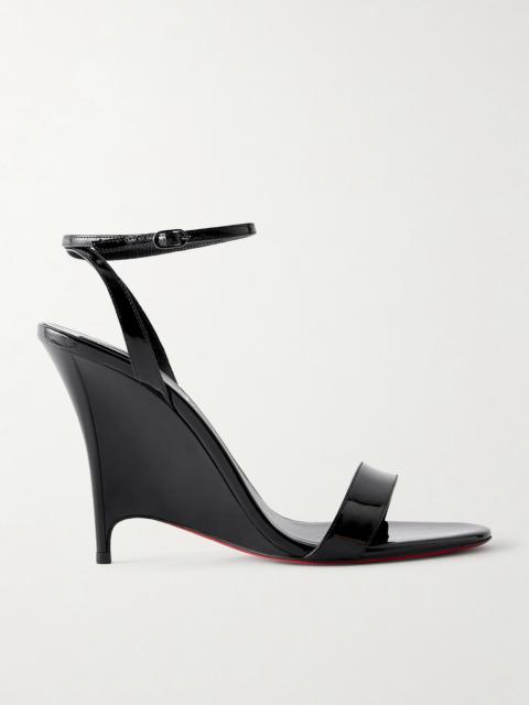 Christian Louboutin Zeezeenella 110 Patent-leather Wedge Sandals