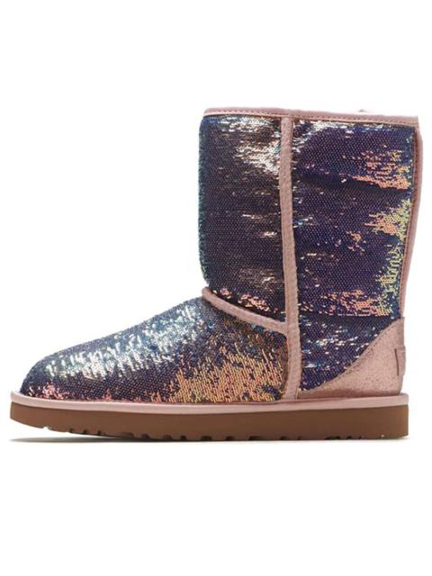 UGG (WMNS) UGG Classic Short Cosmos Sequin Rose Gold 1103796-QRT