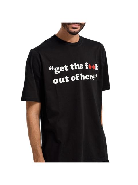 DSQUARED2 GTFO Slogan T-Shirt "Black" S72GD0406-S24387-900