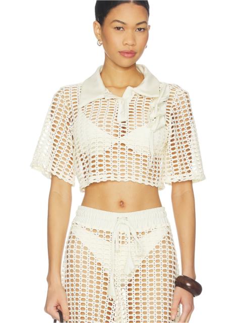 PatBO Selene Mesh Shirt