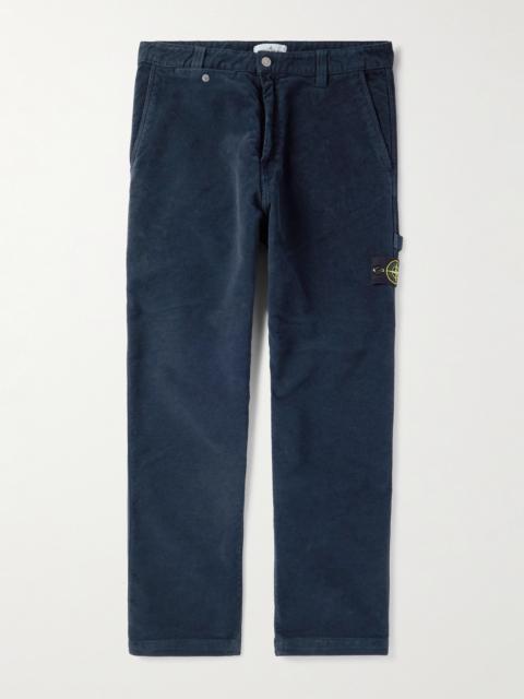 Stone Island Straight-Leg Organic Cotton-Moleskin Trousers