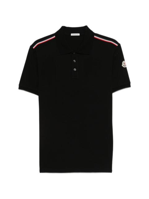 Moncler stripe-detail polo shirt