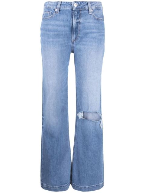 PAIGE distressed straight-line jeans