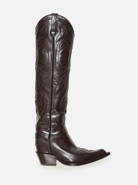 Acne Studios Pointed-Toe Cowboy Boot - Brown