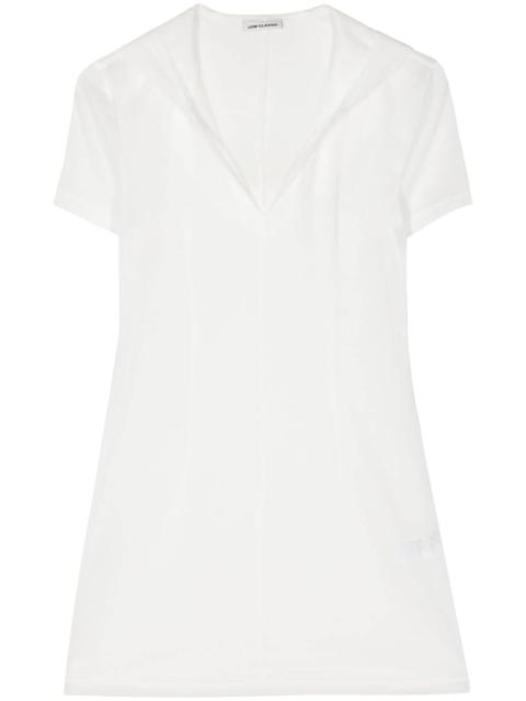 LOW CLASSIC semi-sheer hoodie