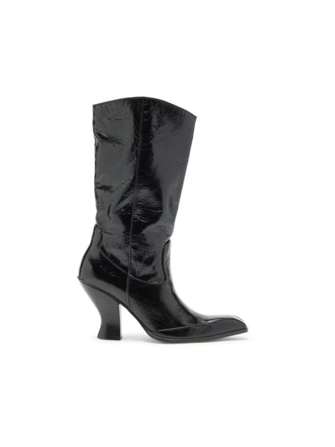 Diesel D-LUFFY - KNEE-HIGH BOOTS IN PATENT LEATHER