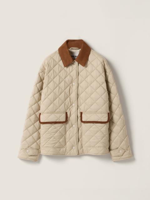 Miu Miu Quilted technical pongé blouson