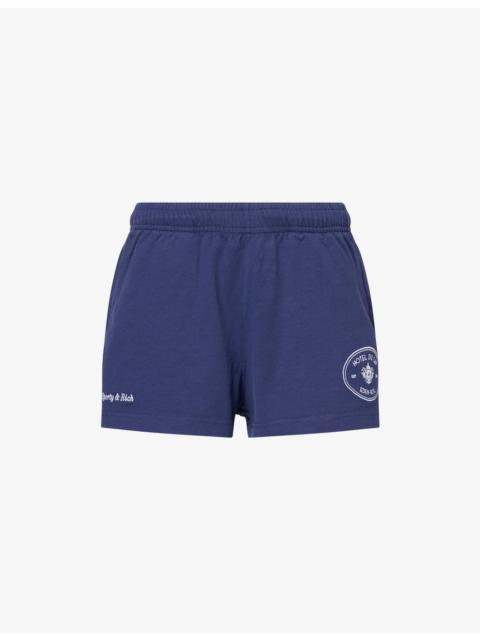 Sporty & Rich Eden Crest Disco Cotton Shorts
