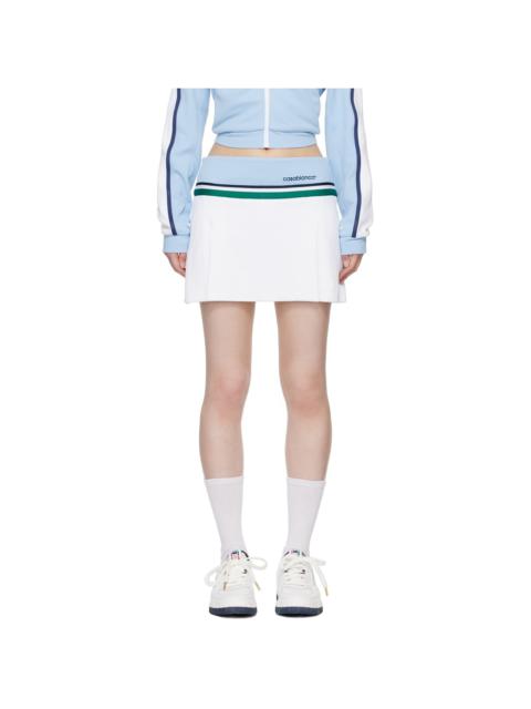 CASABLANCA White Contrast Panel Skort
