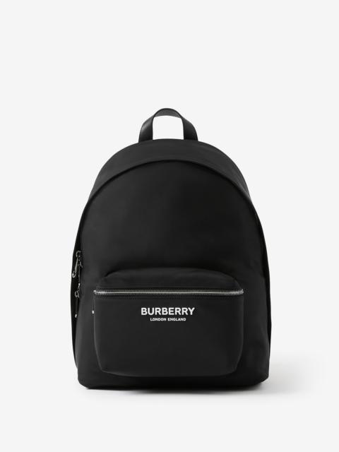 Logo Print Nylon Backpack