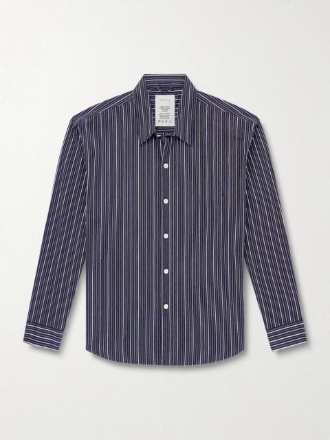 mfpen Exact Striped Cotton-Poplin Shirt