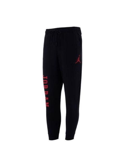 Jordan Air Jordan Essentials Holiday Sweatpants 'Black Red' FD7468-010