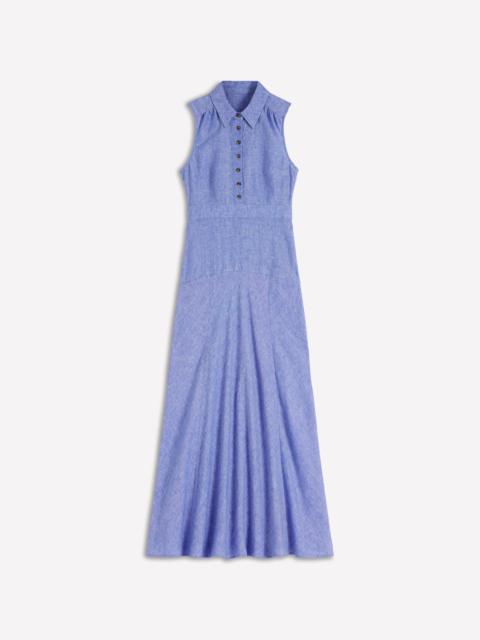 BODEN Erma Drop Waist Linen Dress-Chambray