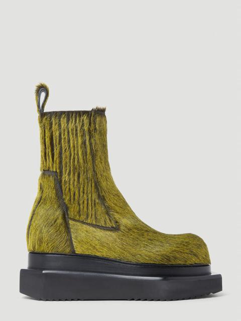 Rick Owens Fur Anke Boots