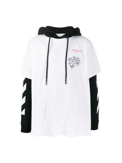 Off-White Men's Off-White Arm Printing Loose Fit White OMAB033R201850120188