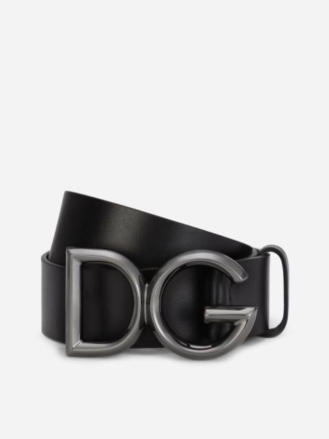 Dolce & Gabbana Luxury leather belt with DG logo