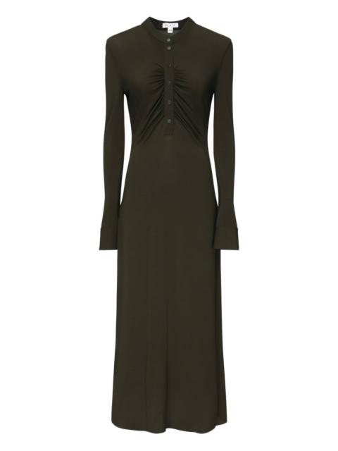 Alaïa button-front gathered maxi dress