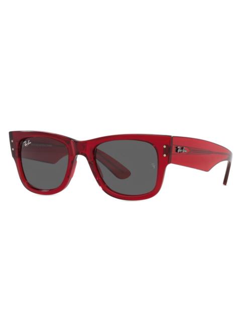 Ray-Ban Women's RB0840 51MM Square Sunglasses - Transparent Red