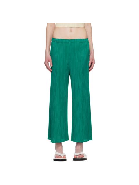 Pleats Please Issey Miyake Green Monthly Colors November Trousers