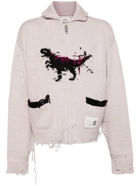 Maison MIHARAYASUHIRO Jacquard zip cardigan