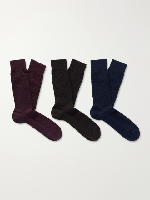 Missoni Three-Pack Crochet-Knit Socks