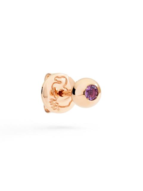 DoDo ROSE GOLD & AMETHYST BOLLICINE STUD EARRING