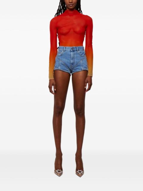 MUGLER ombre-effect mesh top