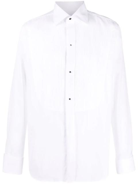 Canali buttoned long-sleeve tuxedo shirt