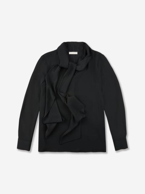 SLOWEAR Silk and acetate crêpe de chine wide fit shirt
