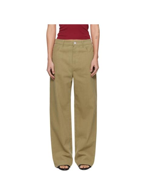 RÓHE Khaki Baggy Fit Jeans