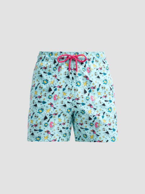 Vilebrequin Men's Aquatic Carnival Drawstring Swim Shorts - Island Turtle