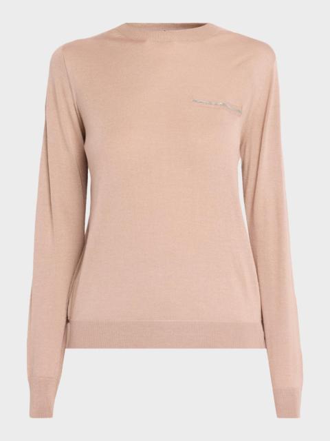 PESERICO Crewneck Cashmere-Silk Sweater