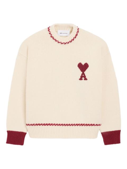 embroidered round-neck sweater