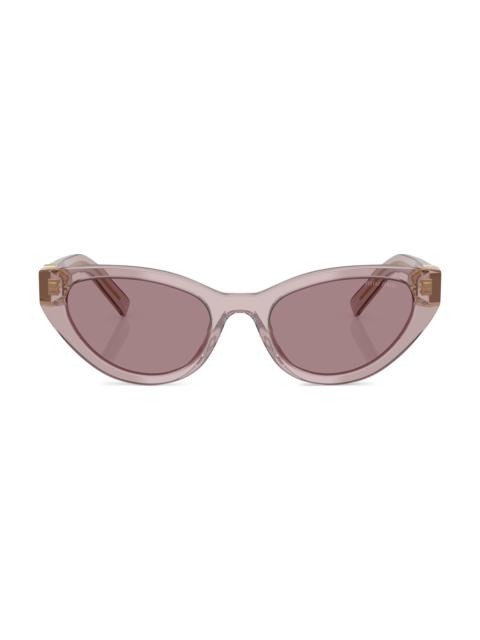 Miu Miu Women's 54MM Butterfly Sunglasses - Mauve Transparent Mauve