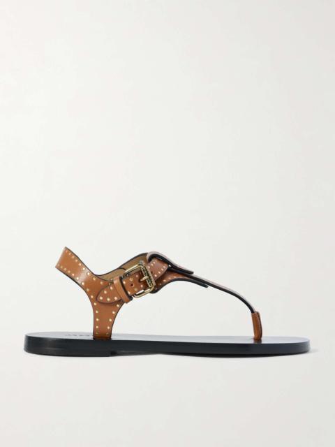 Joony studded leather sandals Tan