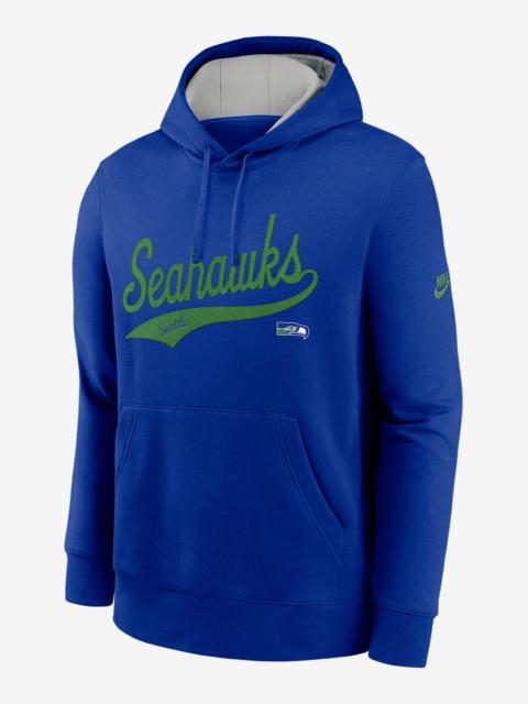 Nike Seattle Seahawks Rewind Club Logo Men's Nike NFL Pullover Hoodie