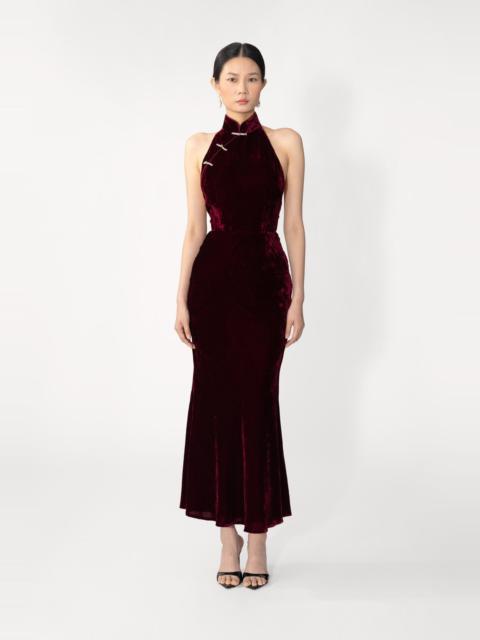 SAU LEE OPHELIA VELVET DRESS