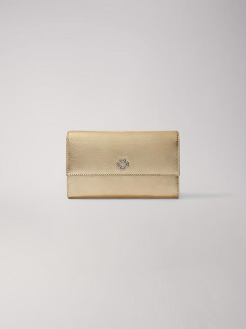maje Leather clutch bag with chain