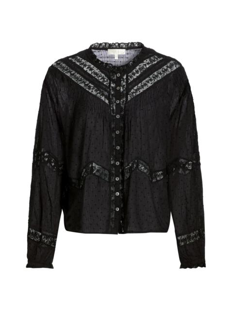 LoveShackFancy Women's Ballet of Blooms Ravelle Blouse - Black