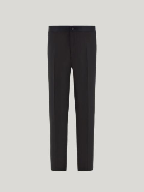 Canali REGULAR FIT BLACK TUXEDO PANTS IN 150'S WOOL