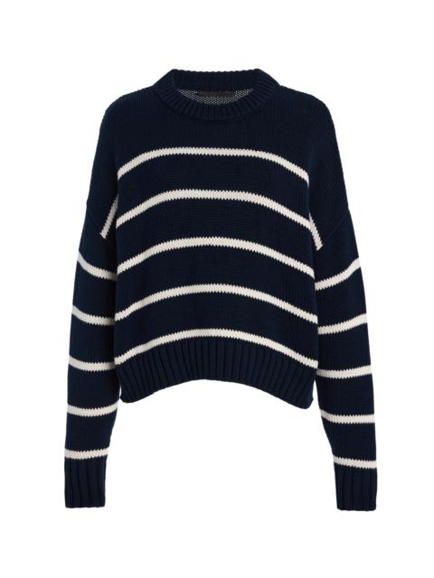 Jenni Kayne Chloe Striped Cotton Sweater navy