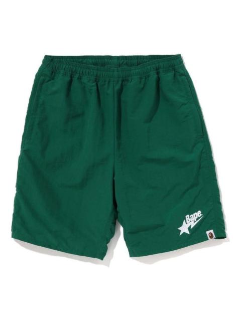 A BATHING APE® A Bathing Ape BAPE STA Logo Beach Shorts 'Green' 1J30-153-024-GRN
