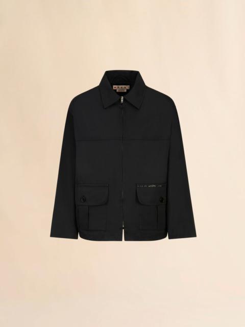 Marni BLACK WATER-REPELLENT TAFFETA JACKET