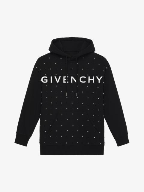 Givenchy OVERSIZED GIVENCHY HOODIE IN PEARL EMBROIDERED JERSEY