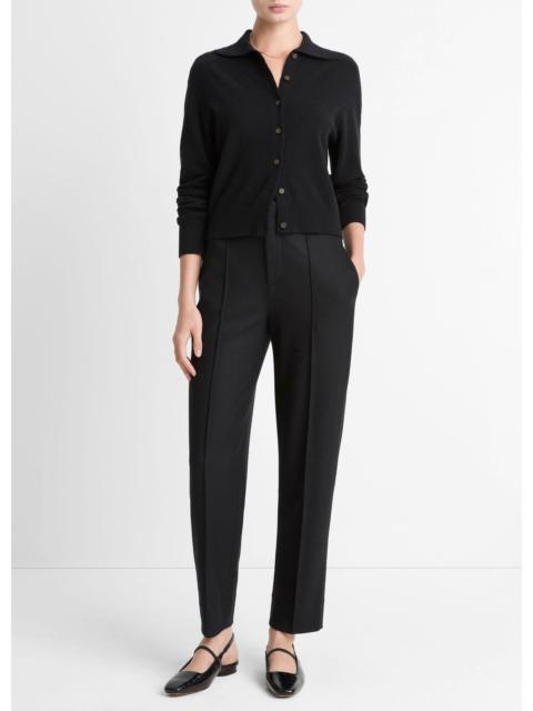 Vince Italian Wool-Blend High-Waist Carrot-Leg Trouser