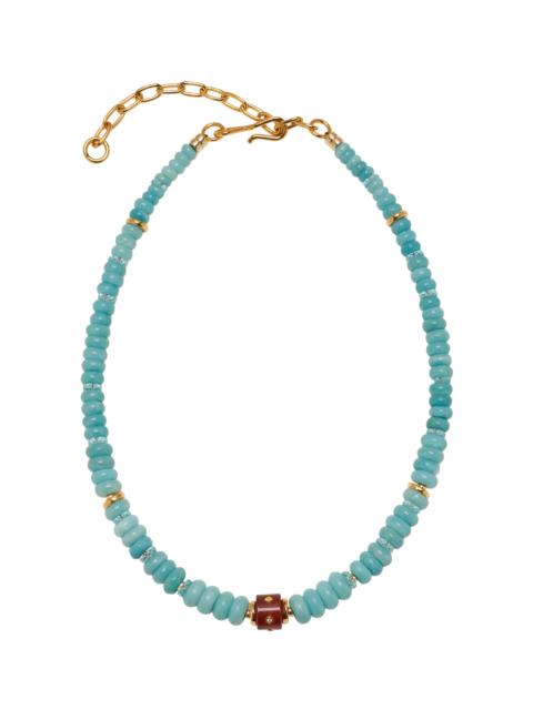 LIZZIE FORTUNATO Hidden Stone Necklace blue