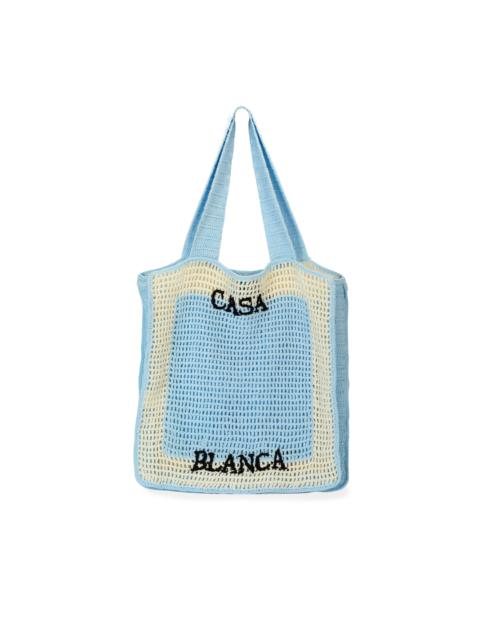 CASABLANCA Blue Gradient Crochet Bag
